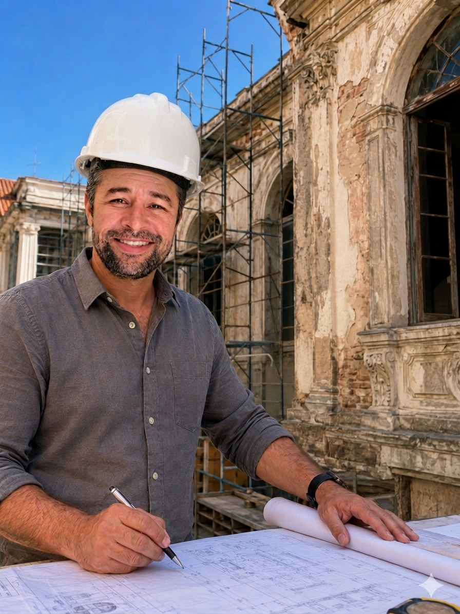 Eng. Oziel Viana de Carvalho em obra